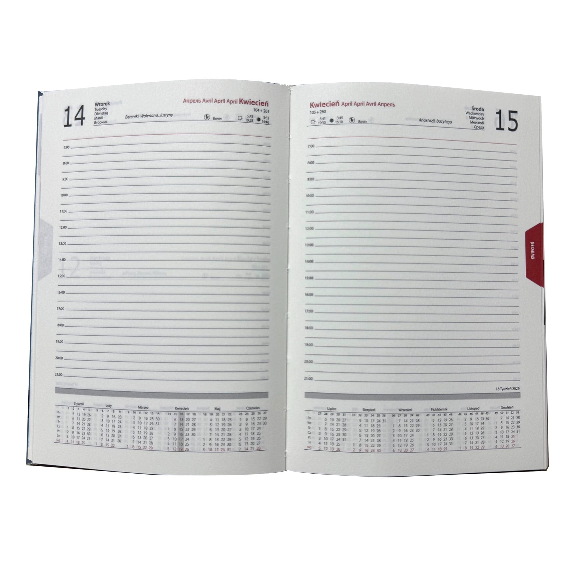 Kalendarz 2026 B6 dzienny sobota niedziela razem Soft Touch KOTECKI 1eae2ac187ce32780cd1624e9ddf7eae