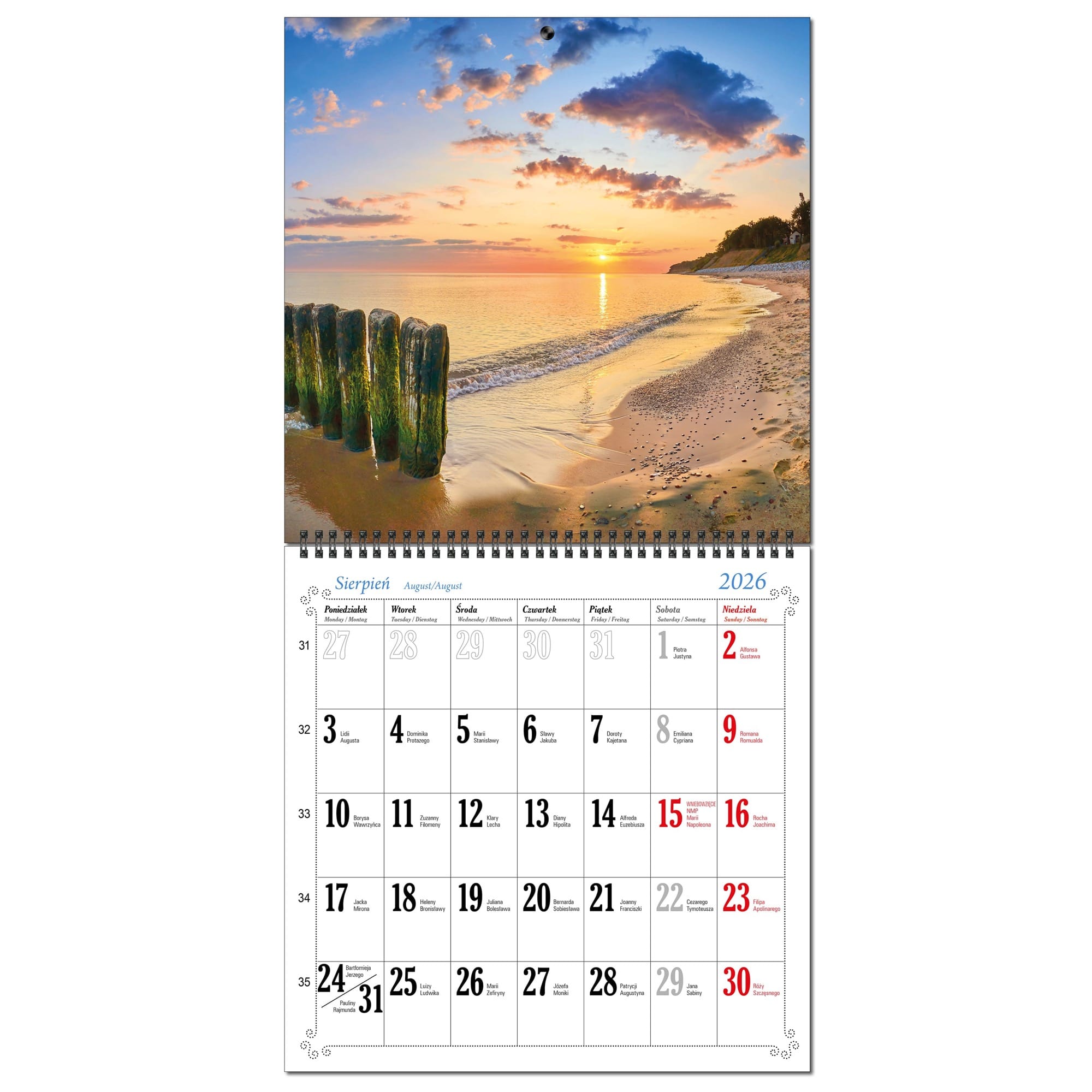 Kalendarz 2026 ścienny duży 30 x 60 cm 13 planszowy POLSKIE PEJZAŻE 3b390fddd5383edc85dee5537bd4bf91