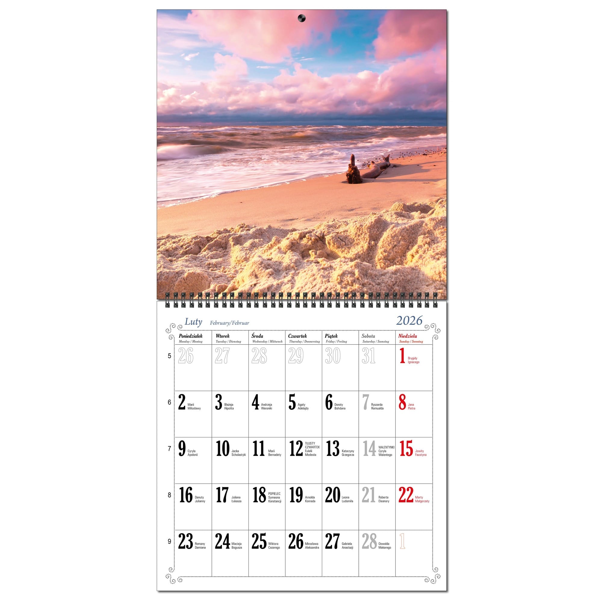 Kalendarz 2026 ścienny duży 30 x 60 cm 13 planszowy POLSKIE PEJZAŻE ea70727c5f8a003829d5072c4d30cde2