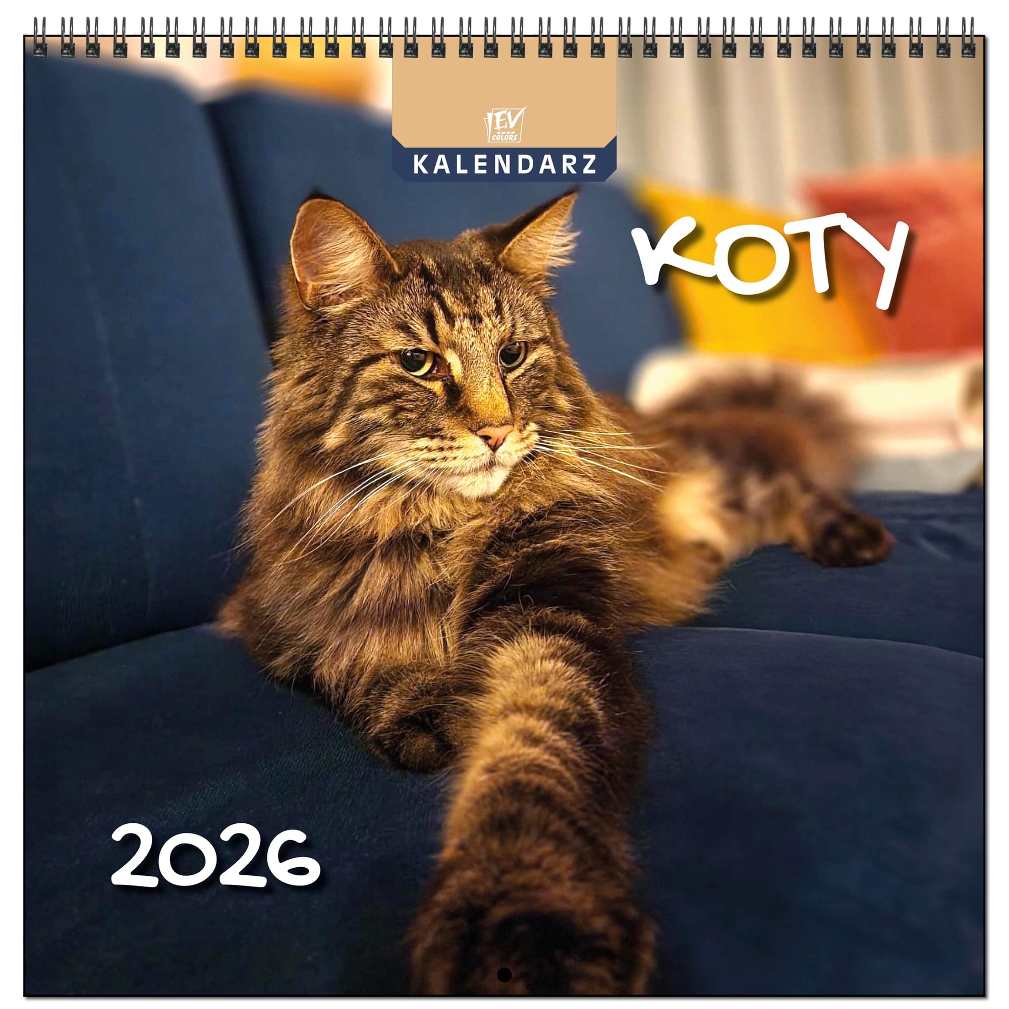 Kalendarz 2026 ścienny duży 30 x 60 cm 13 planszowy KOTY d8f6ad03dc617ef0f645c17fb0359274