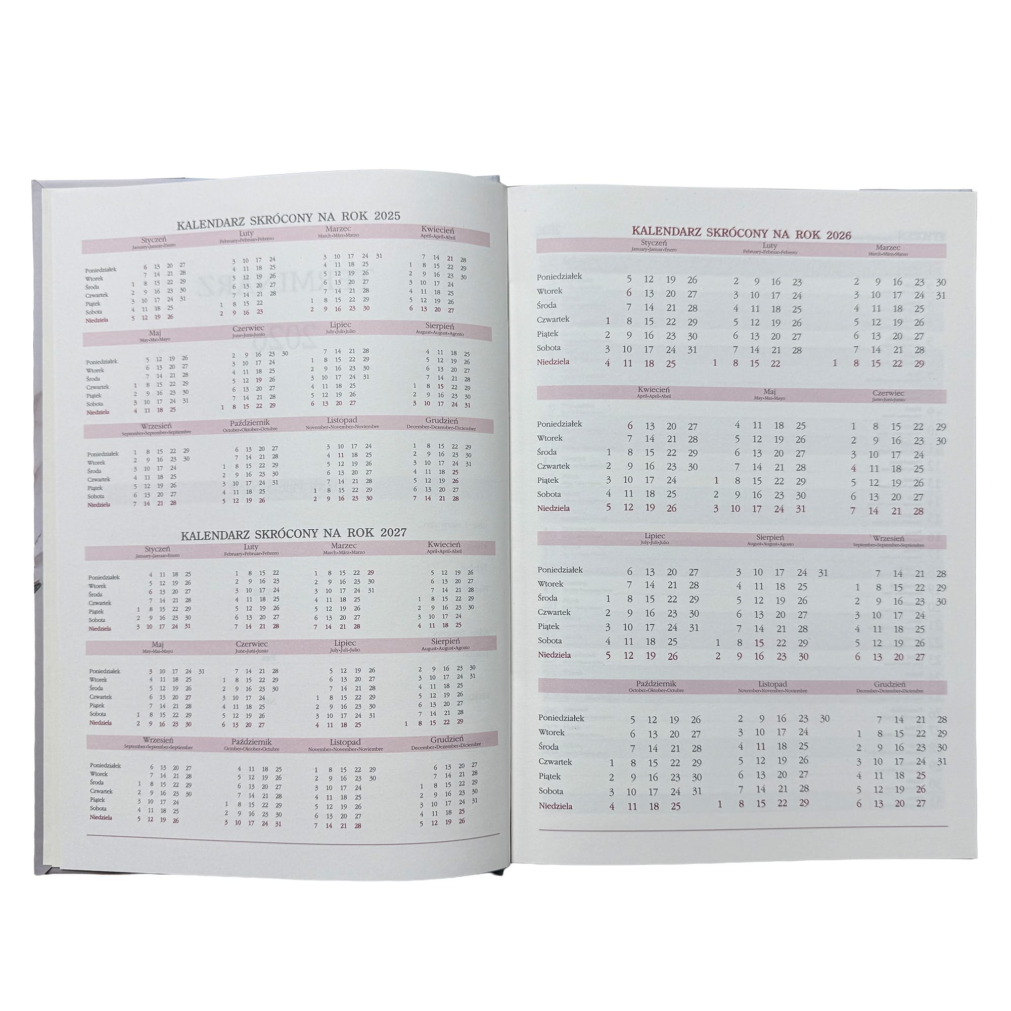 Kalendarz 2026 książkowy tygodniowy A4 ROZKŁADÓWKA soft touch AKWARELOWE KWIATY 0c5522f358a63ee332b9809274033bd2