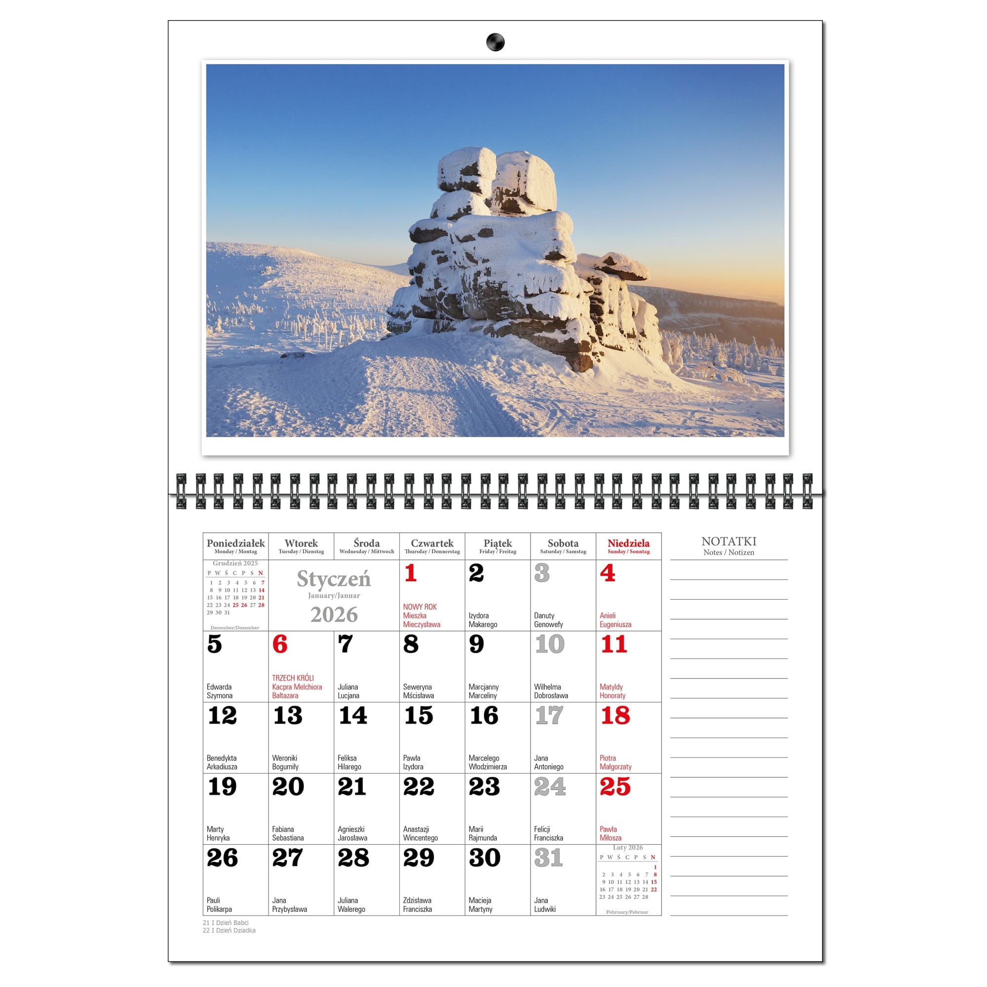 Kalendarz 2026 ścienny terminarz A3 13 planszowy UROCZE POLSKIE ZAKĄTKI b3dc559b3b03a30f7654d9813fc8c761