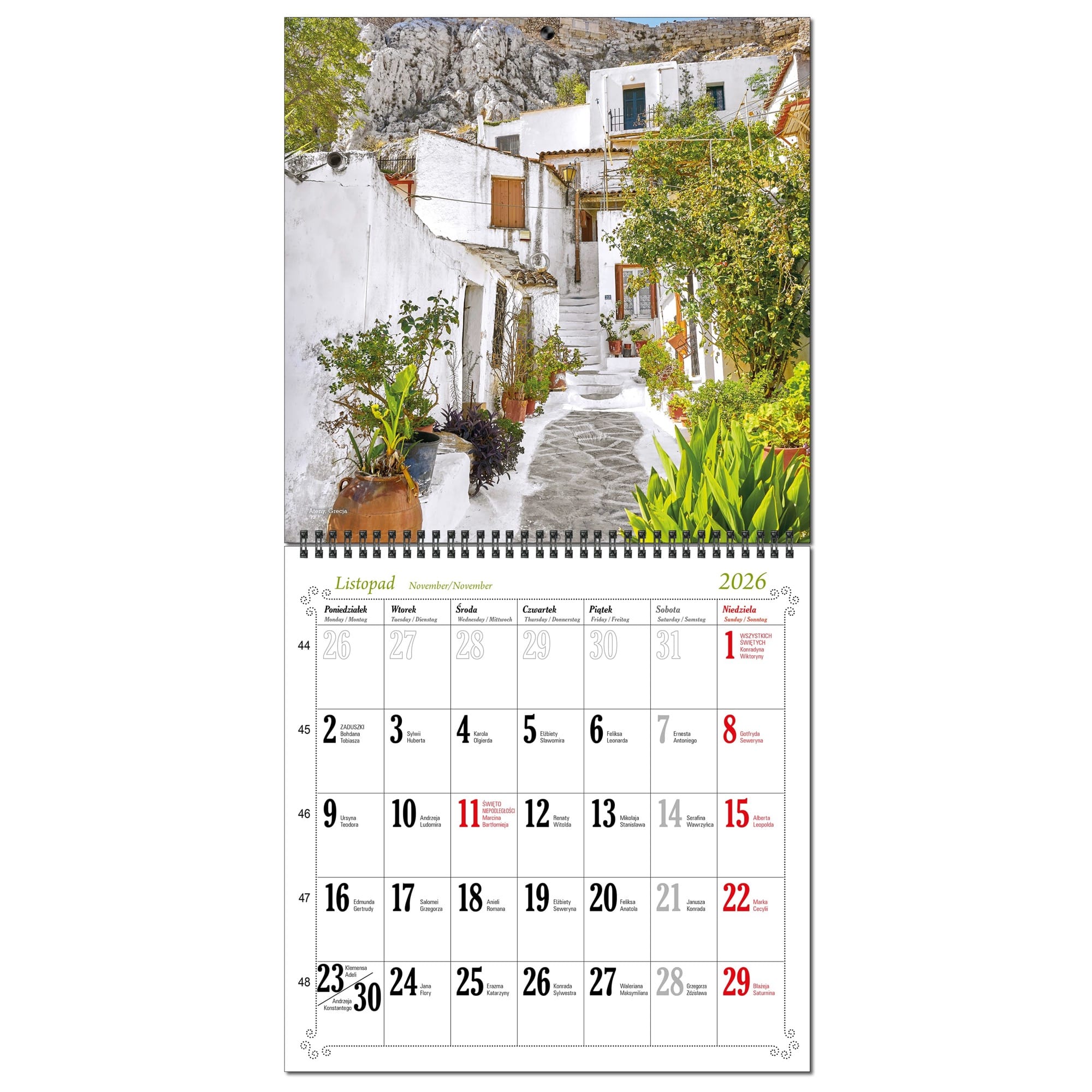 Kalendarz 2026 ścienny duży 30 x 60 cm 13 planszowy PODRÓŻE 5bff7599a47a6f89e8dcb719835ef2eb