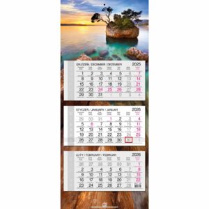 Kalendarz 2026 trójdzielny główka płaska CHORWACJA KSE26-39 939aebc68b7543c93373a3f14c751ea6