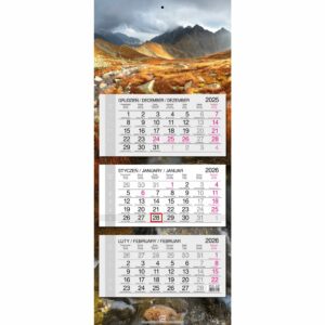 Kalendarz 2026 trójdzielny główka płaska TATRY KSE26-38 939cb95093e3a8db392fb06522f95cf0