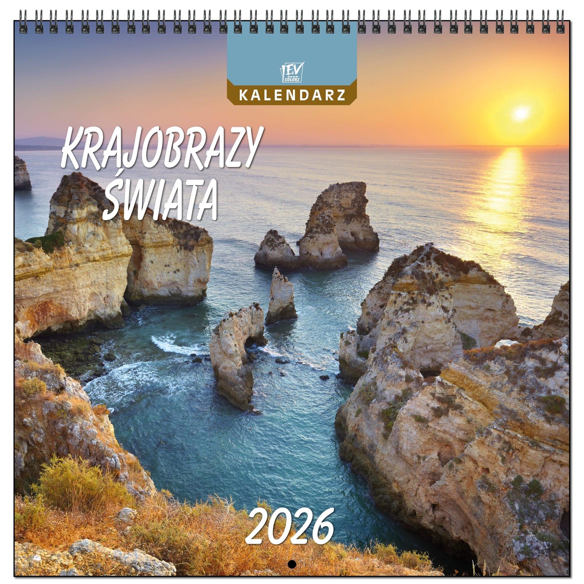 Kalendarz 2026 ścienny duży 30 x 60 cm 13 planszowy KRAJOBRAZY ŚWIATA 60ae46c31f782bbf65ba81a5593e8018