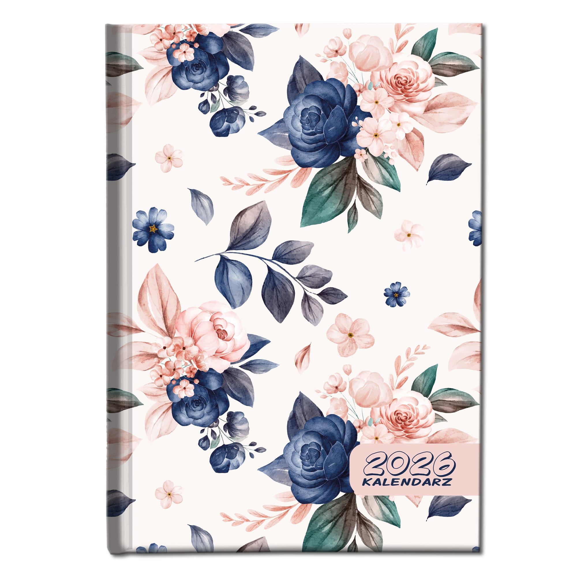 Kalendarz 2026 książkowy tygodniowy A5 notatka soft touch NIEBIESKIE RÓŻE 5ad6a3dd6a70c4bec538a3f572372d5a