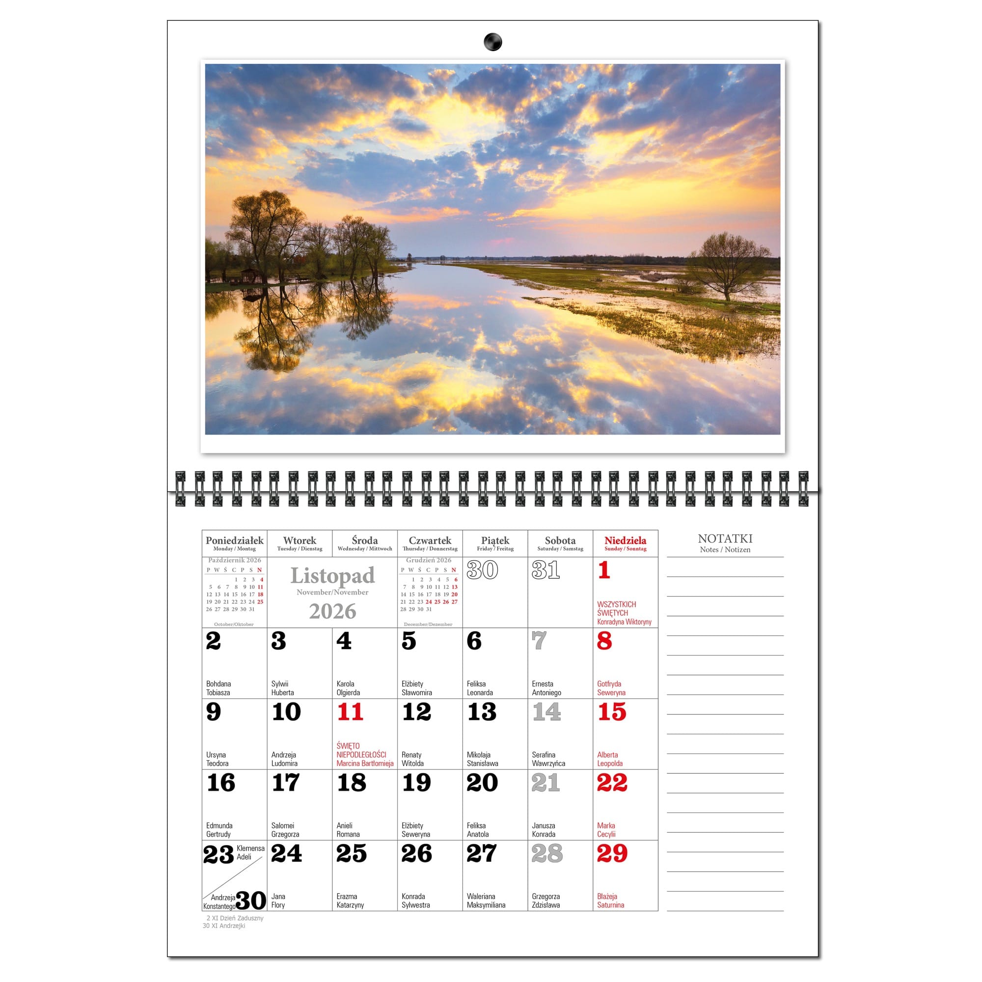 Kalendarz 2026 ścienny terminarz A3 13 planszowy UROCZE POLSKIE ZAKĄTKI 523a6739bb89bb389699402a08e947c9