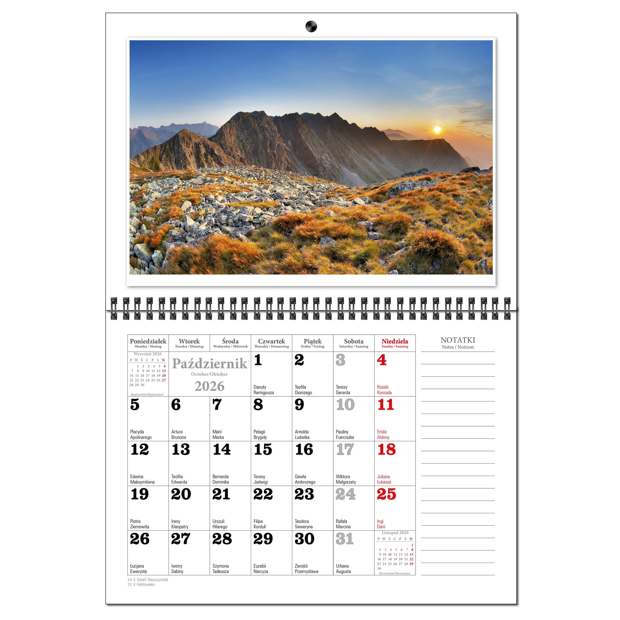 Kalendarz 2026 ścienny terminarz A3 13 planszowy UROCZE POLSKIE ZAKĄTKI 0d8460915c9b7ce34b95d99abac90f4d