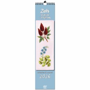 Kalendarz 2026 paskowy terminarz do notatek 11×48 13 planszowy ZIOŁA 7951334ea0046694daaffbef44d56822