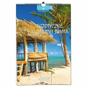 Kalendarz 2026 ścienny B3 33 x 48 cm 13 planszowy EGZOTYCZNE ZAKĄTKI ŚWIATA e522adc521d807f68e8b6830c4877351