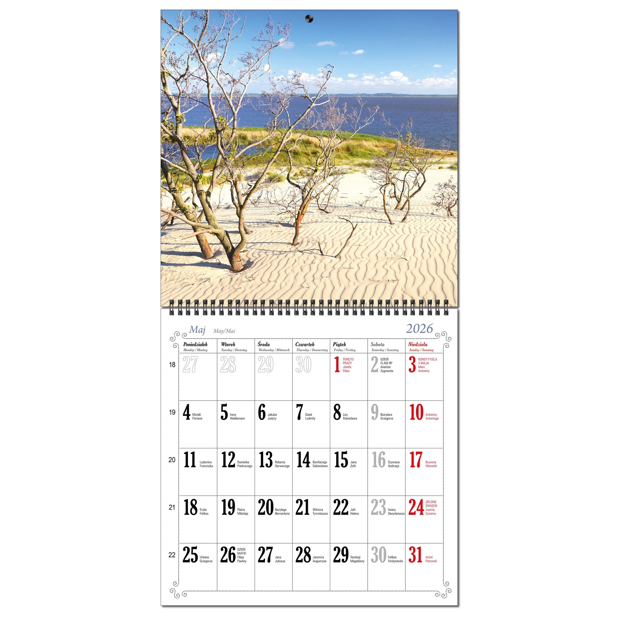 Kalendarz 2026 ścienny duży 30 x 60 cm 13 planszowy POLSKIE PEJZAŻE 56e86f7037c0b18d47ab3162b741fc37