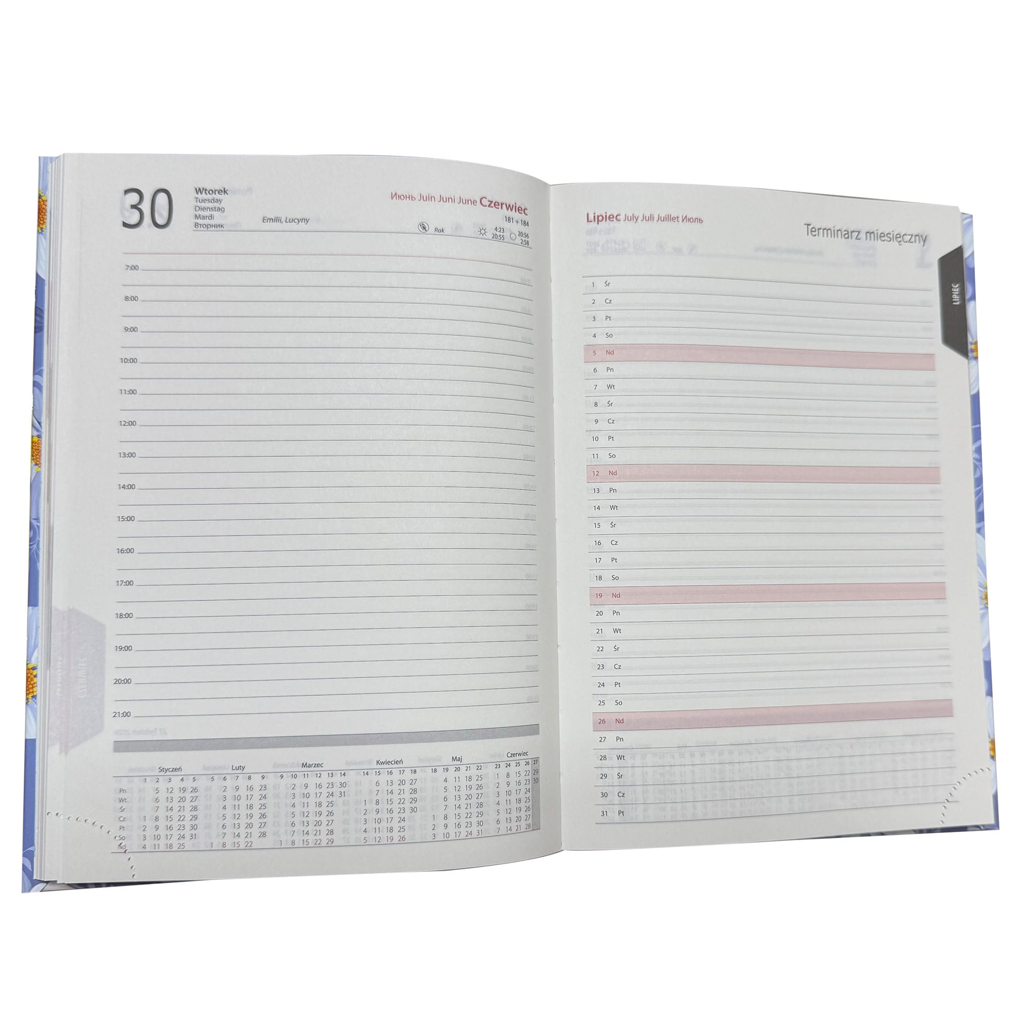 Kalendarz 2026 A5 dzienny sobota niedziela osobno CZEKOLADOWO BRĄZOWY 2006b6a36c36b0ed409b1a8f98ececf5