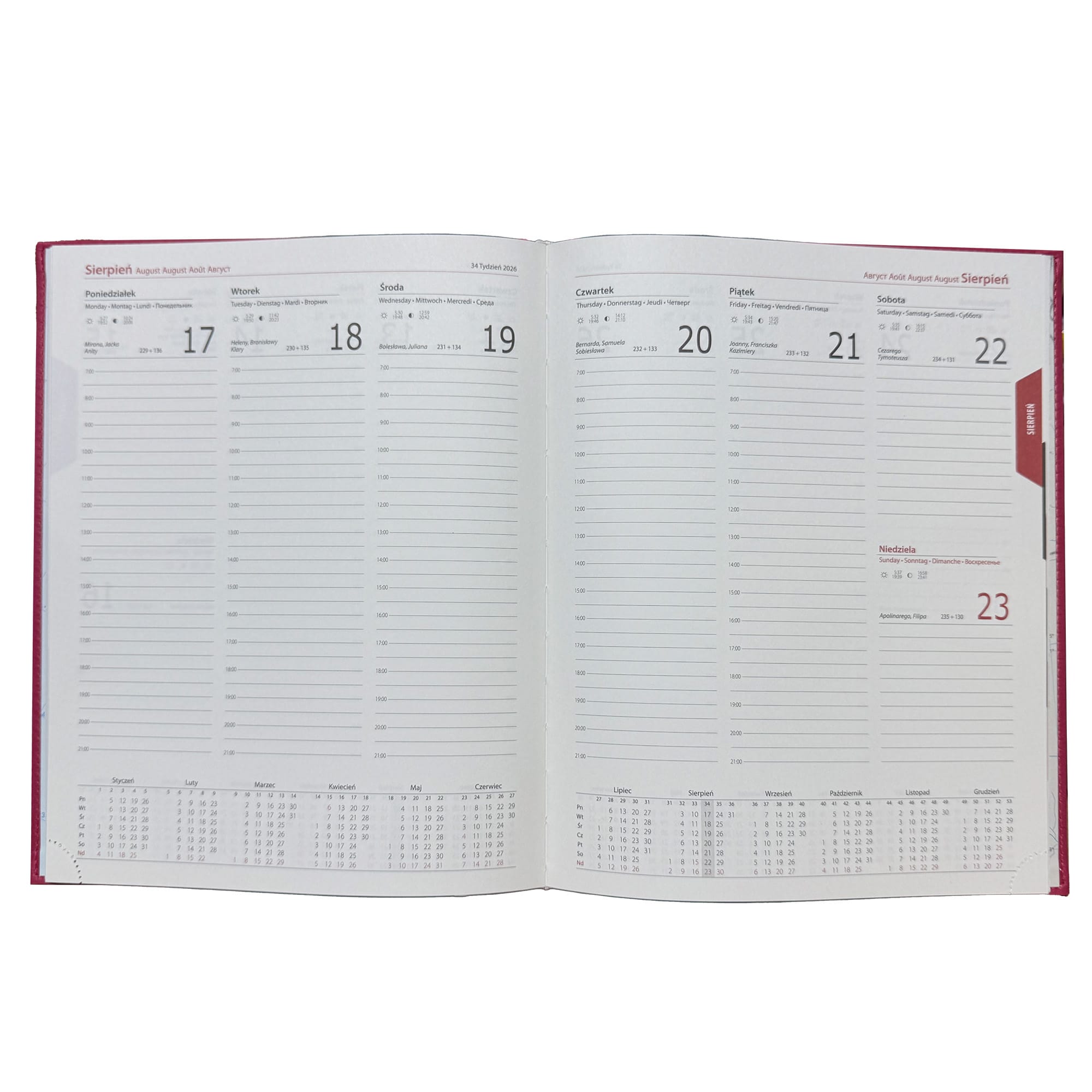 Kalendarz 2026 A4 tygodniowy SMOLISTA CZERŃ 7b566798127c8a776d107323b709b319
