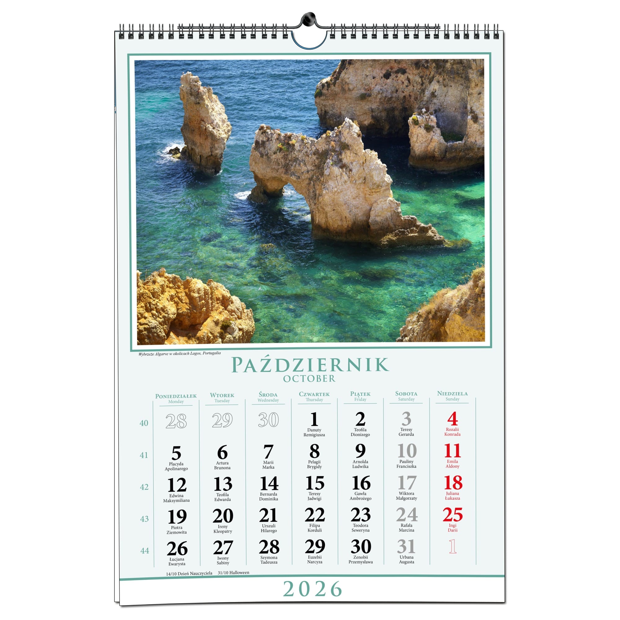 Kalendarz 2026 ścienny B3 33 x 48 cm 13 planszowy PODRÓŻE 8cd70f003873686b48f1a8c05a1e67f9