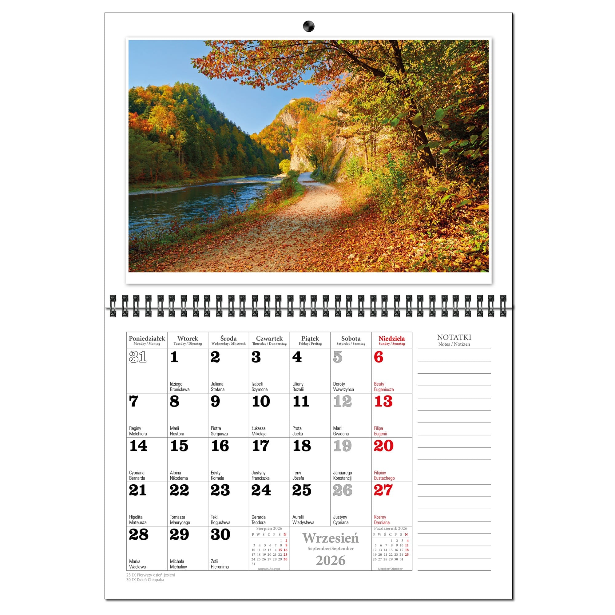 Kalendarz 2026 ścienny terminarz A3 13 planszowy UROCZE POLSKIE ZAKĄTKI 46589fbb6752bde930abd0aaf9759824