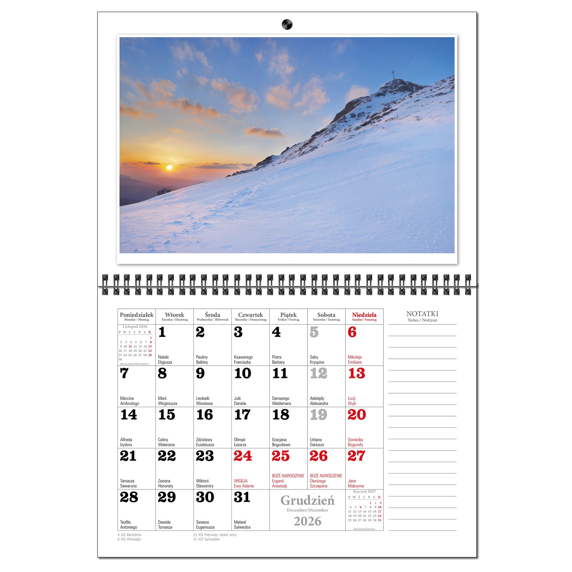 Kalendarz 2026 ścienny terminarz A3 13 planszowy UROCZE POLSKIE ZAKĄTKI 1dad5a0507cc468a0e35ba64df1be00f