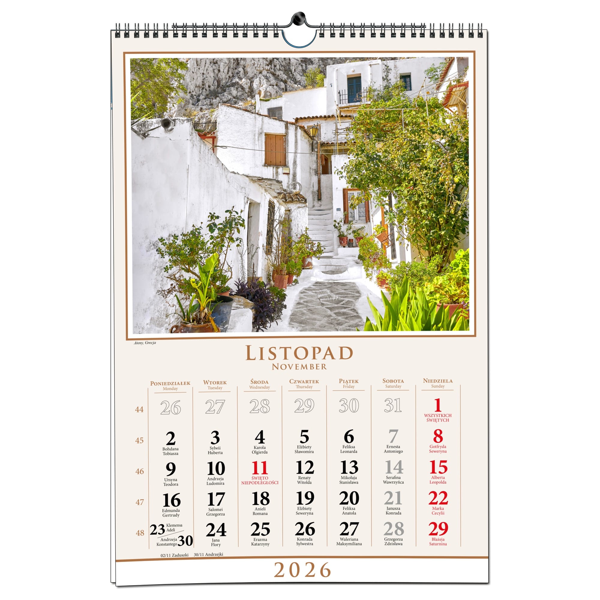 Kalendarz 2026 ścienny B3 33 x 48 cm 13 planszowy PODRÓŻE 5289b99ce773e4c8785987cf745e6812