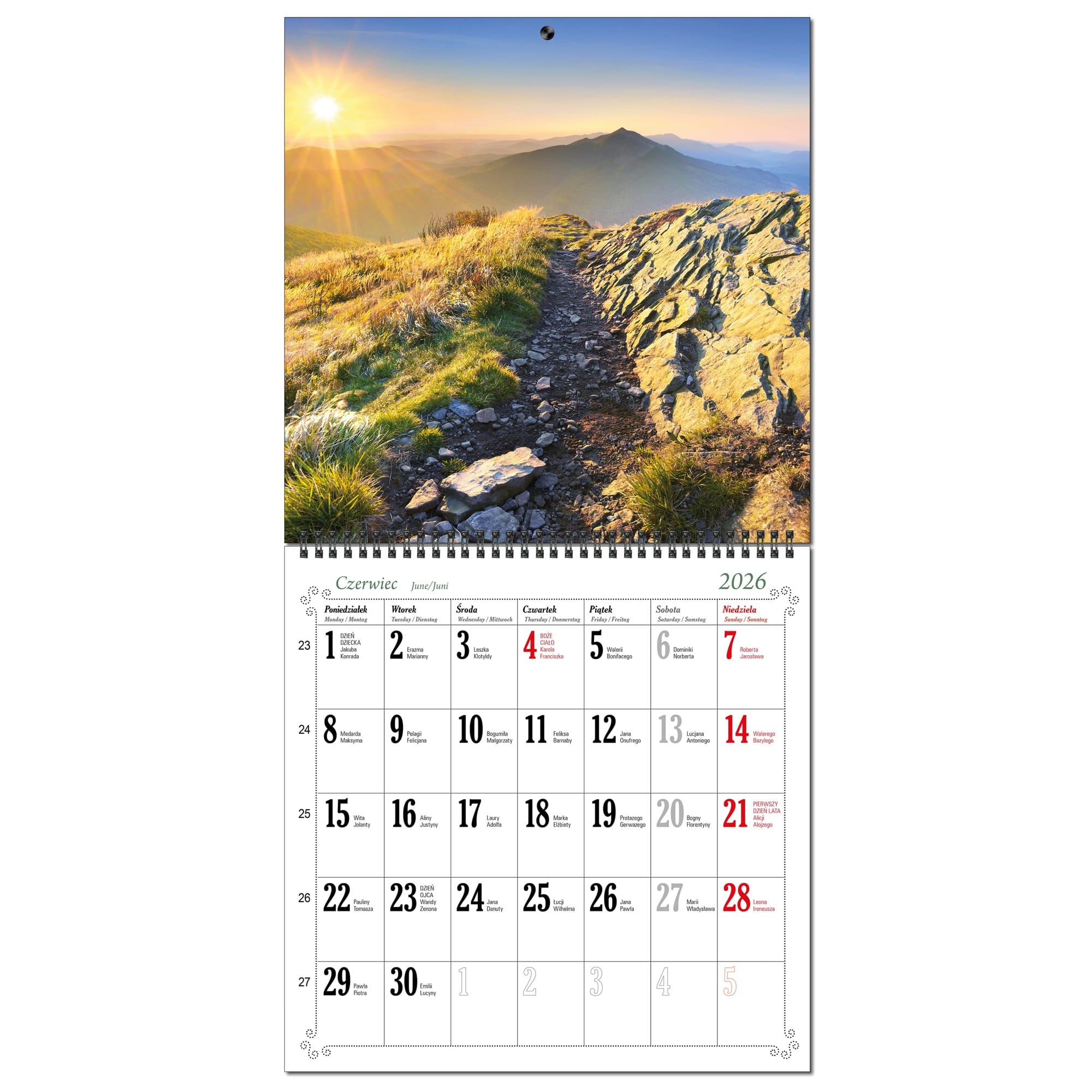 Kalendarz 2026 ścienny duży 30 x 60 cm 13 planszowy POLSKIE PEJZAŻE ea8a74bbcbc4904a19200b8bfa61656f