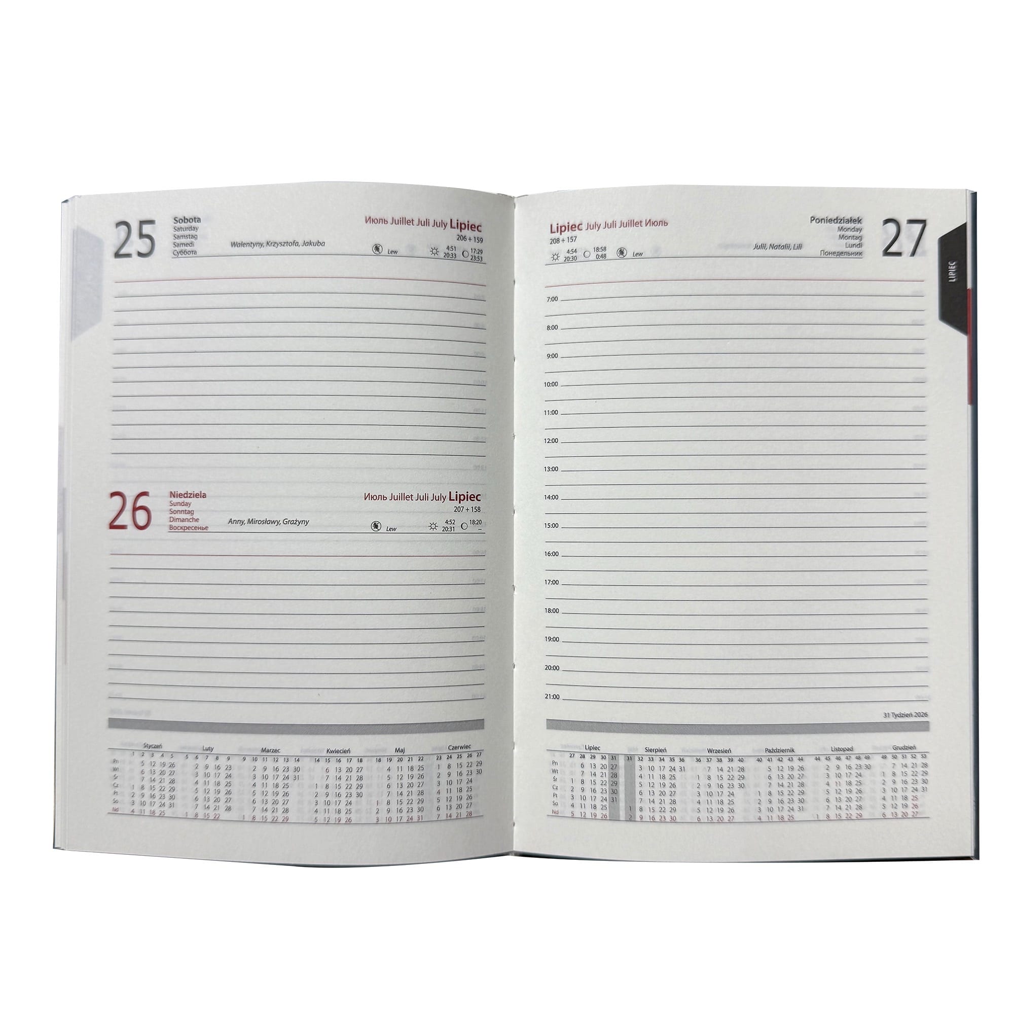 Kalendarz 2026 B6 dzienny sobota niedziela razem Soft Touch KOLIBER 06475890e8fd24ee240b9c0a10c985e1