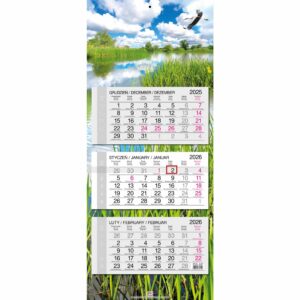 Kalendarz 2026 trójdzielny główka płaska MAZURY KSE26-25 f0a97ba6b9a2fc33ca43d1df1e7467ac