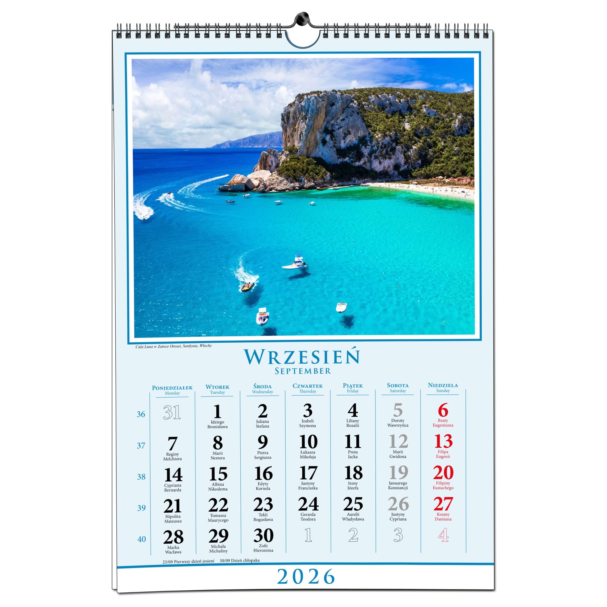 Kalendarz 2026 ścienny B3 33 x 48 cm 13 planszowy PODRÓŻE 794ff473c5a1d2bf5db56b8ad009227a
