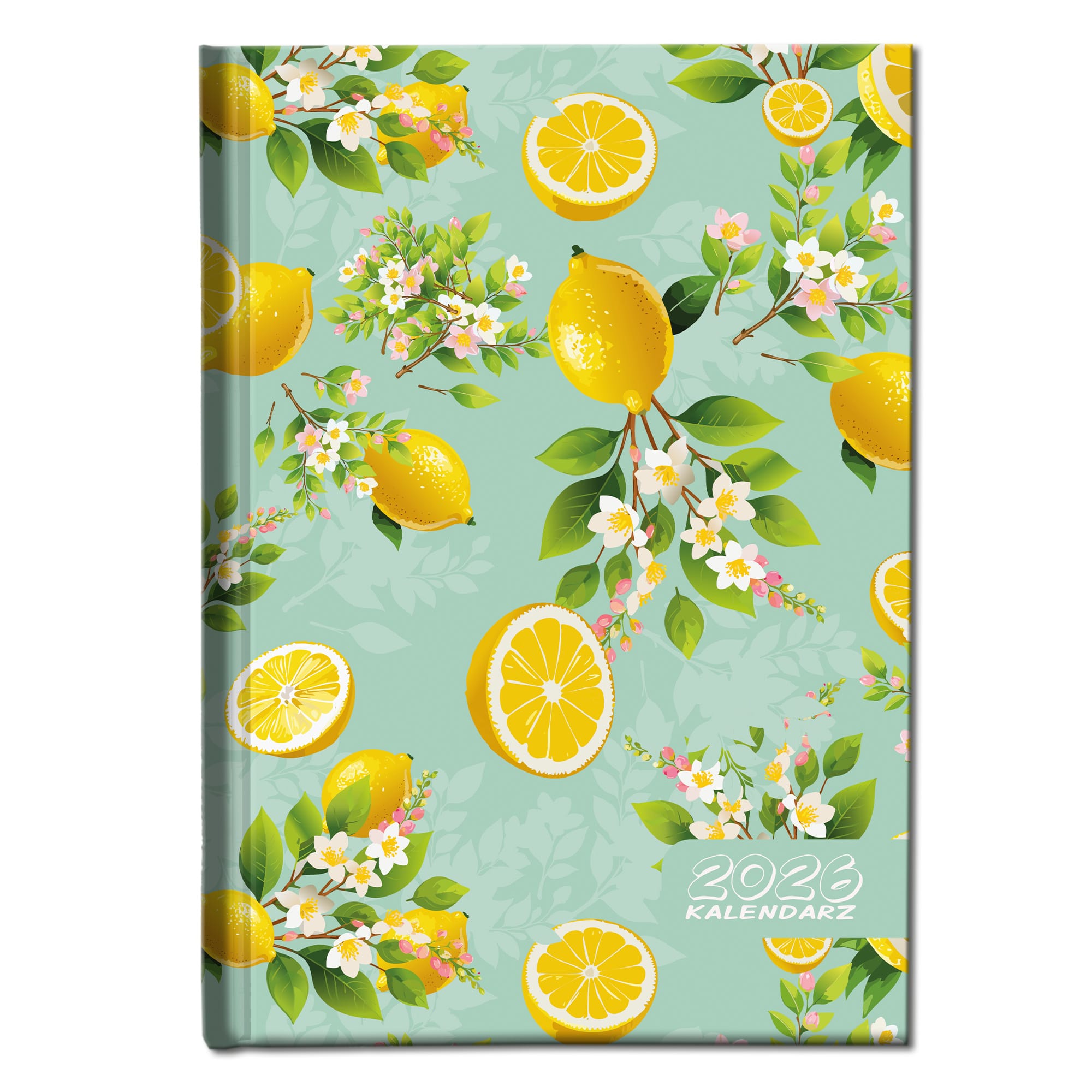Kalendarz 2026 książkowy tygodniowy A5 notatka soft touch CYTRUSOWE KWIATY ca296d2b653c814569a0e4a1968e289d