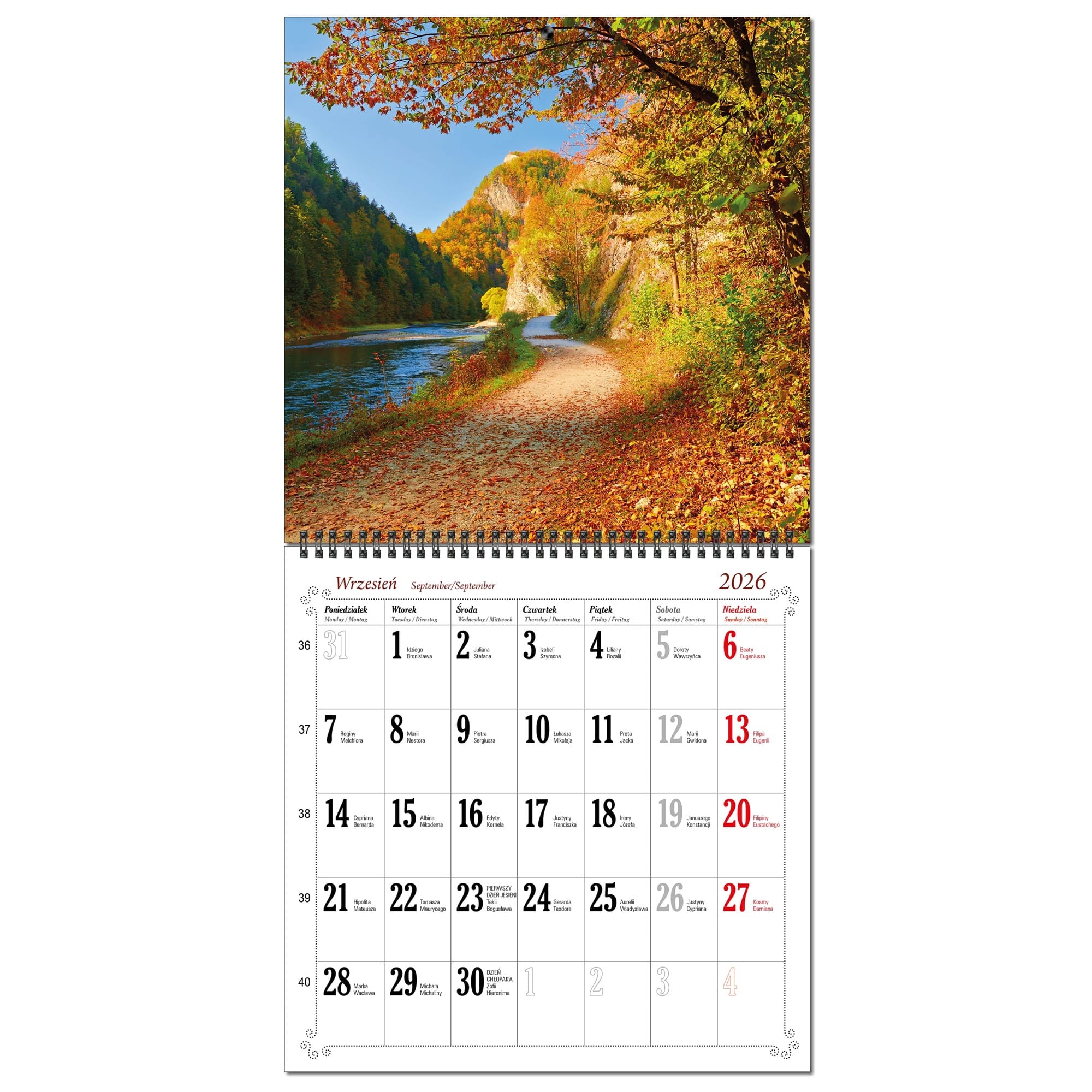 Kalendarz 2026 ścienny duży 30 x 60 cm 13 planszowy POLSKIE PEJZAŻE 2738686861adaff57a8a2ea7a365cddc