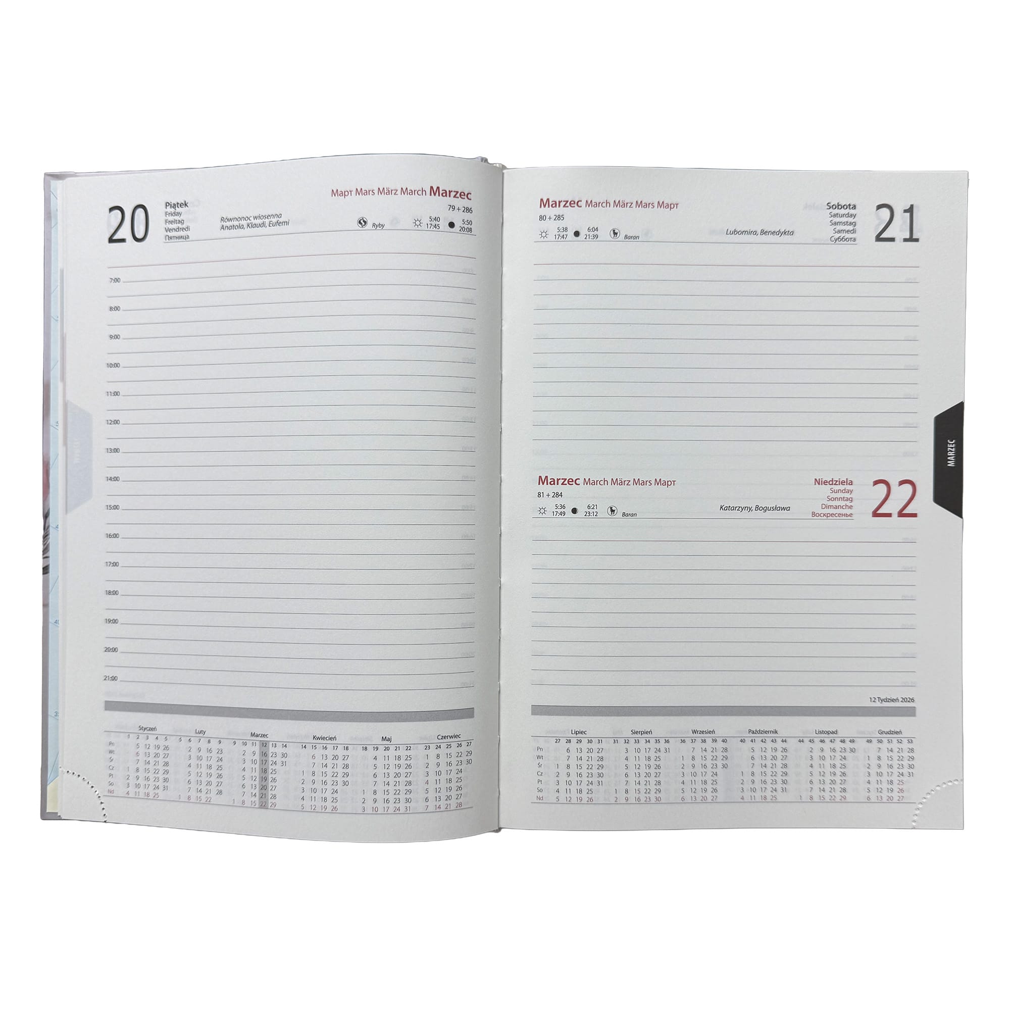 Kalendarz 2026 B5 dzienny sobota niedziela razem Soft Touch KWIATY BLUE 31a5d4cc14cb2bebf7a09354fbab84a2