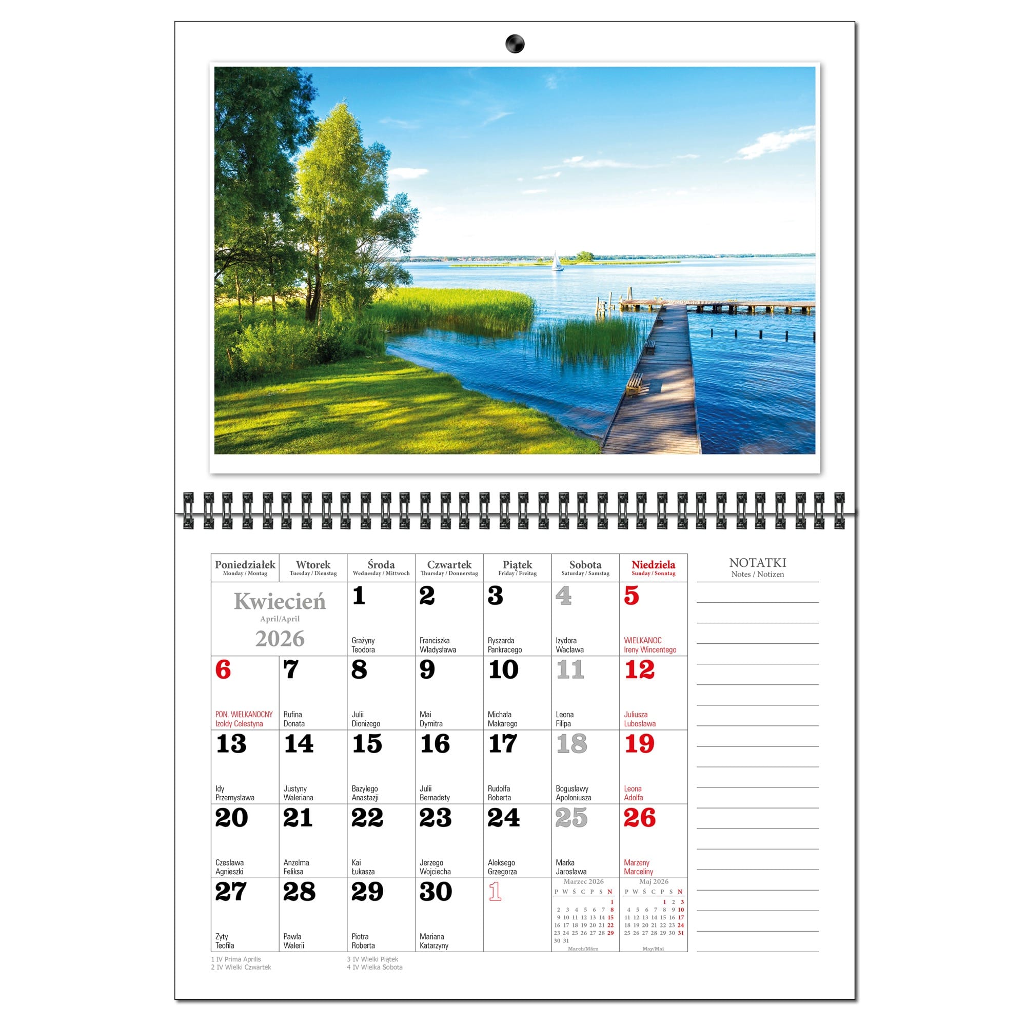 Kalendarz 2026 ścienny terminarz A3 13 planszowy UROCZE POLSKIE ZAKĄTKI 36727911ab91f22dad1300ab7803c480