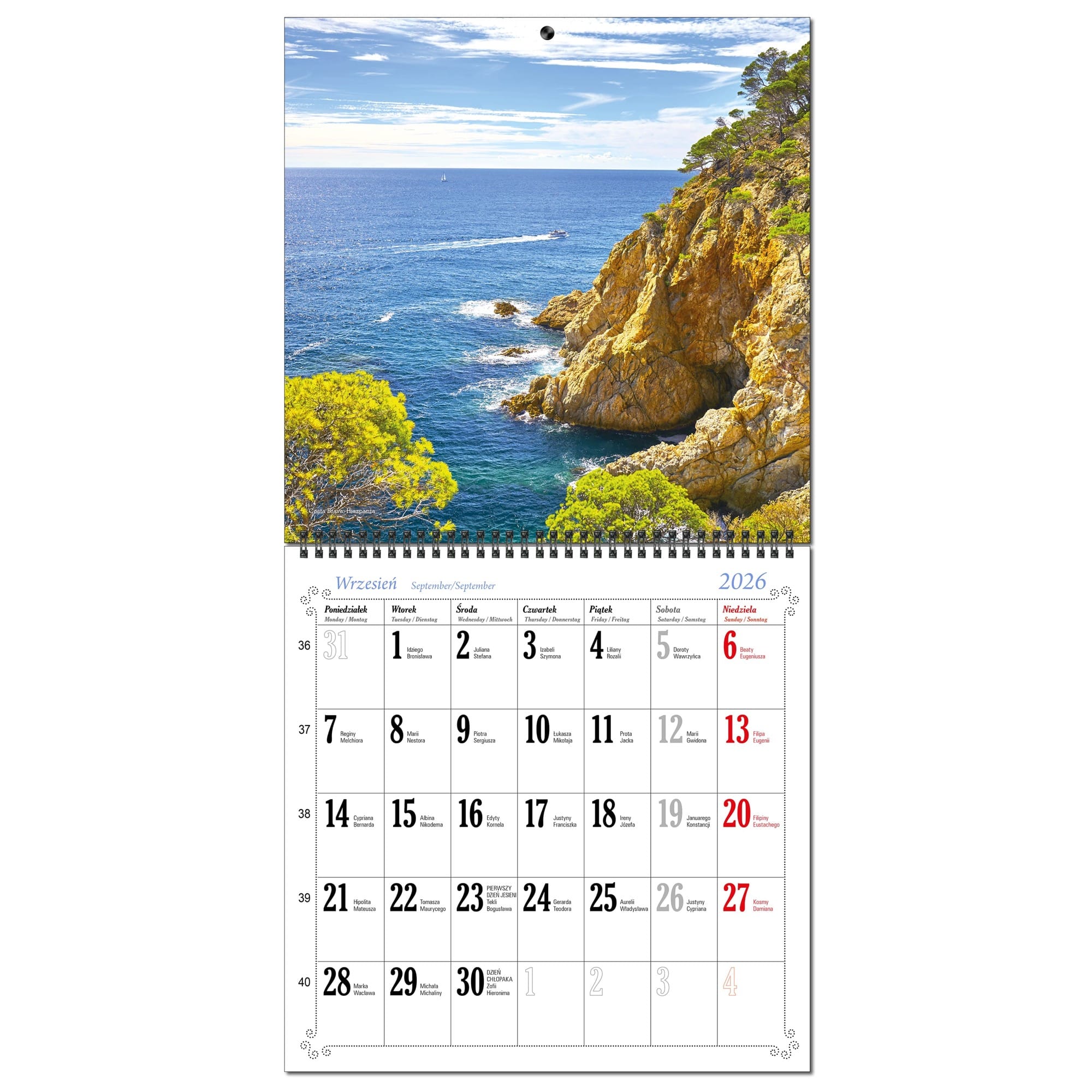 Kalendarz 2026 ścienny duży 30 x 60 cm 13 planszowy KRAJOBRAZY ŚWIATA 147fbb3f3f546f12d53d5ef543d5901a
