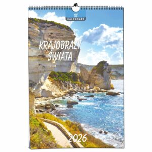 Kalendarz 2026 ścienny B3 33 x 48 cm 13 planszowy KRAJOBRAZY ŚWIATA c9ad7fb9e656c083cdb6a2d00263cecf