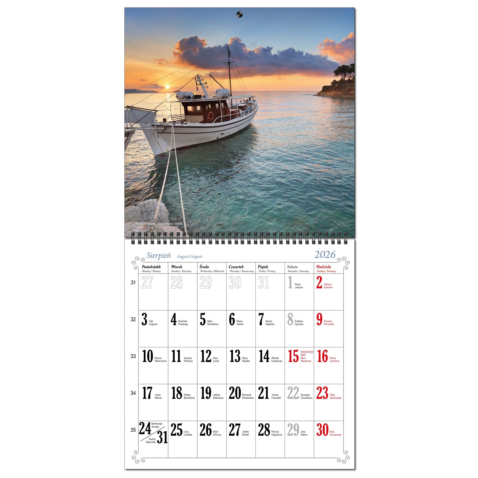 Kalendarz 2026 ścienny duży 30 x 60 cm 13 planszowy KRAJOBRAZY ŚWIATA 2170dcbac925843dd2fb89b0ef41b6bb