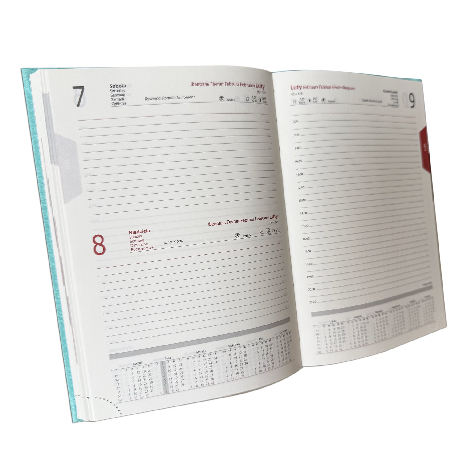 Kalendarz 2026 A5 dzienny sobota niedziela razem KRWISTA CZERWIEŃ c1c9e65b36ed777f337aa6de23afcbf5