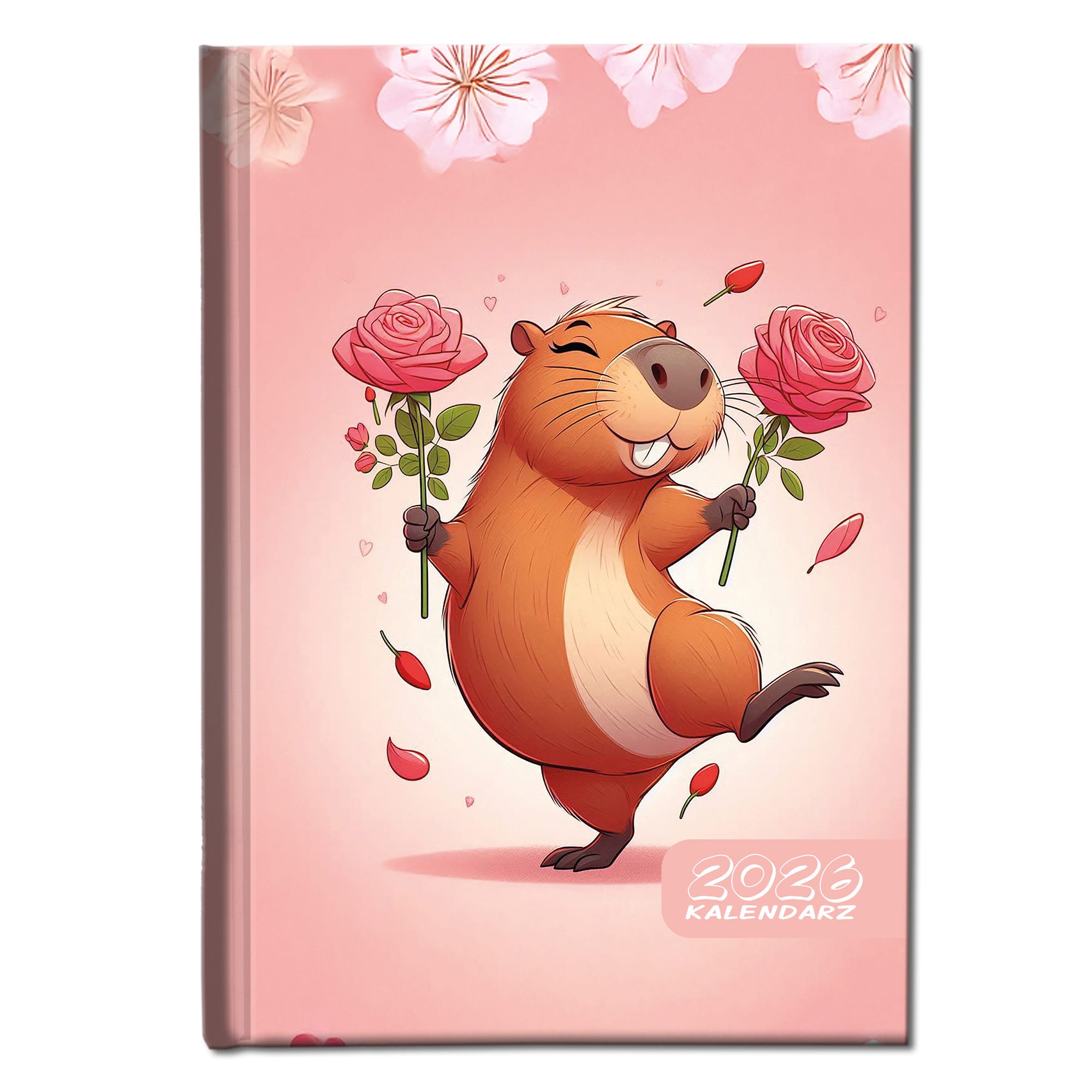 Kalendarz 2026 książkowy tygodniowy A5 notatka soft touch KAPIBARA DANCING QUEEN 7b4485f2d5dfc058728607d26234d0db