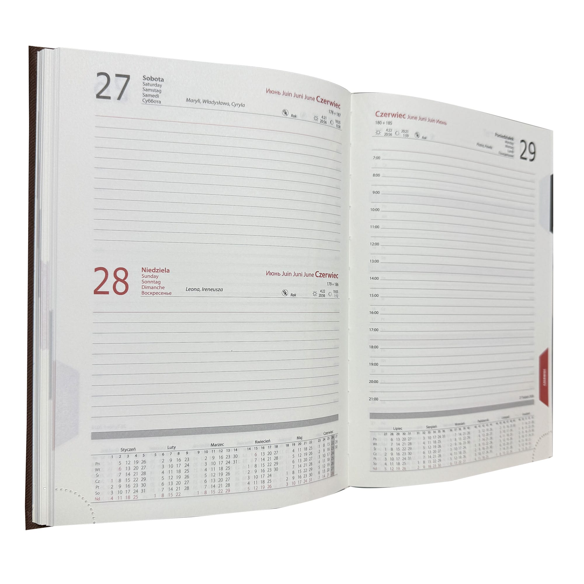 Kalendarz 2026 B5 dzienny sobota niedziela razem DENIM JEANS BRĄZ e99304eb06ff845e55f0890d7ff7ca5b