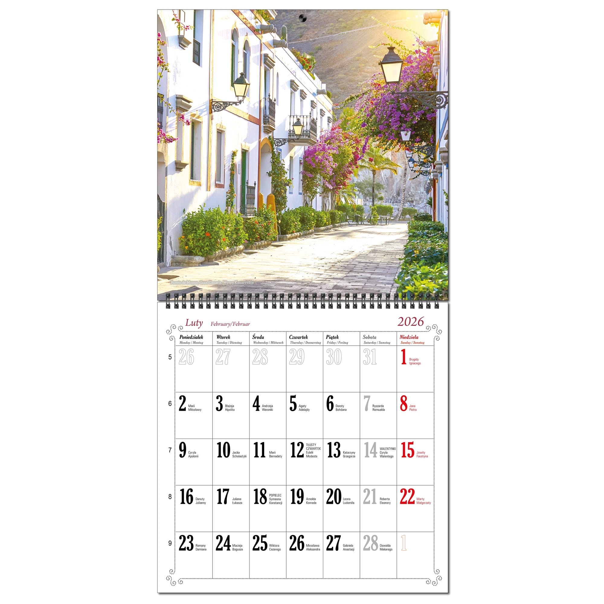 Kalendarz 2026 ścienny duży 30 x 60 cm 13 planszowy PODRÓŻE c4089c4ea42a83573d1f6360497cd5de