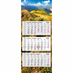 Kalendarz 2026 trójdzielny główka płaska TATRY KSE26-26 08551e1468fffc107ed48c1478445e90