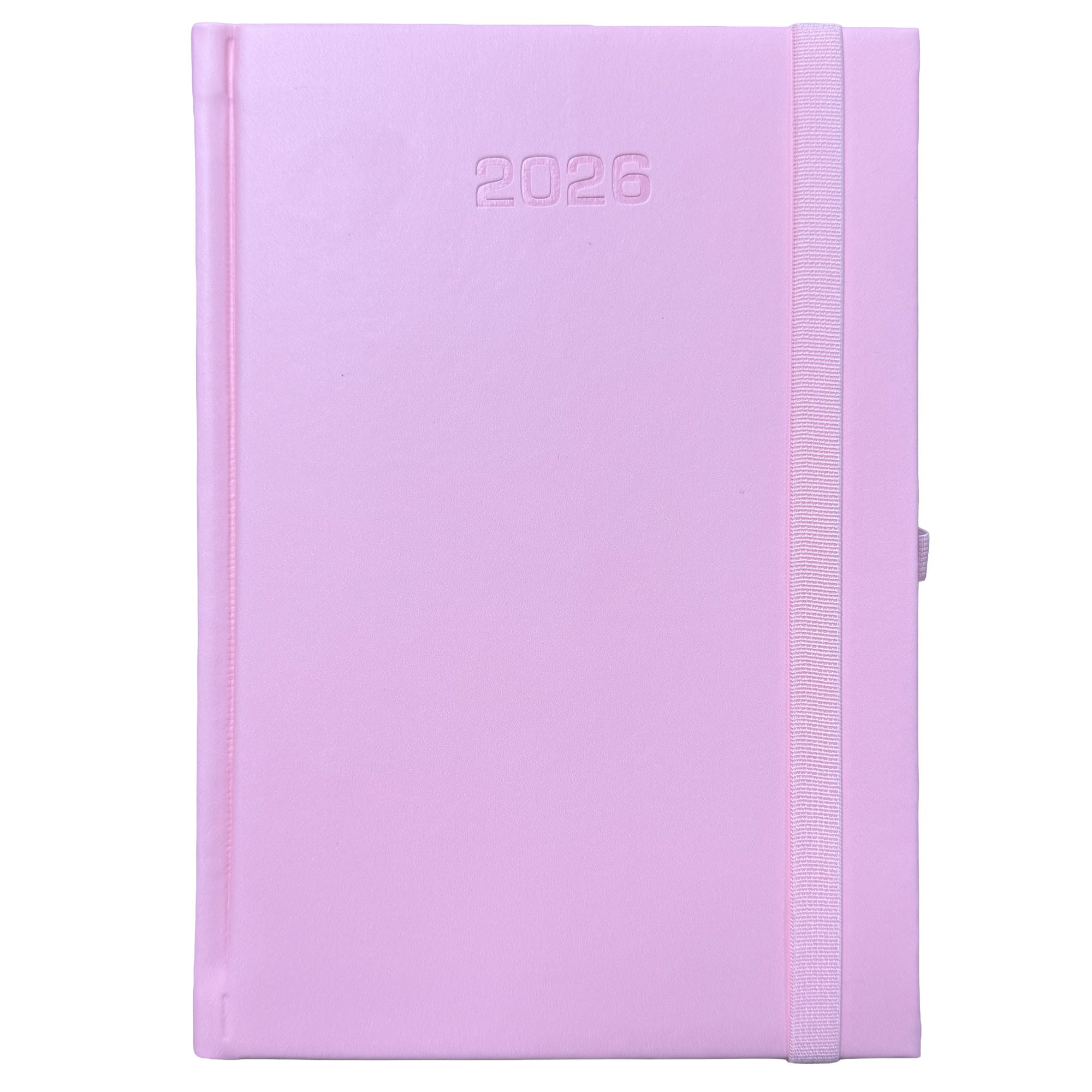 Kalendarz 2026 A5 dzienny sobota niedziela razem z gumką PUDROWY RÓŻ b5958c4343d8f96d7ce6b81779ce95b8